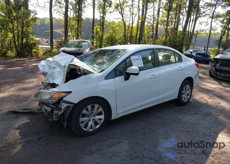 2012 Honda Civic Sdn Lx z USA, uszkodzony, nr VIN 2HGFB2F57CH314197